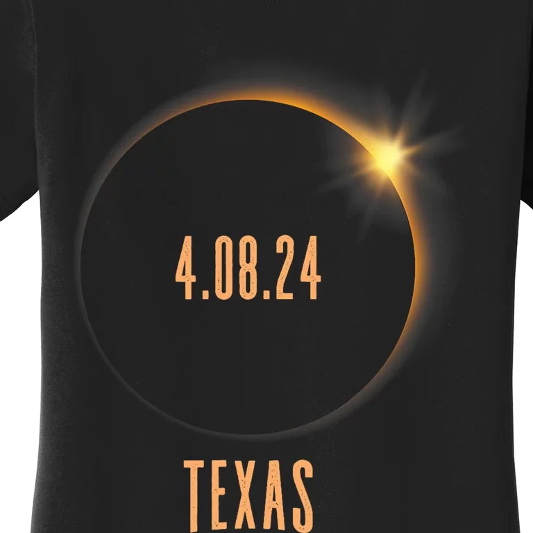 North America Total Solar Eclipse 2024 Texas USA Women's T-Shirt