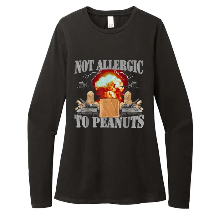 Not Allergic To Peanuts Womens CVC Long Sleeve Shirt