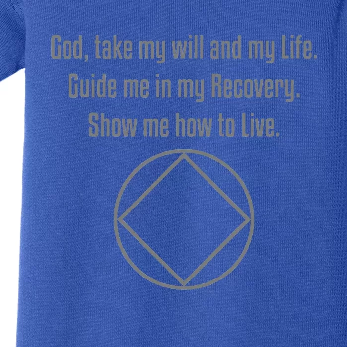 Narcotics Anonymous Third Step Prayer Na Aa Baby Bodysuit