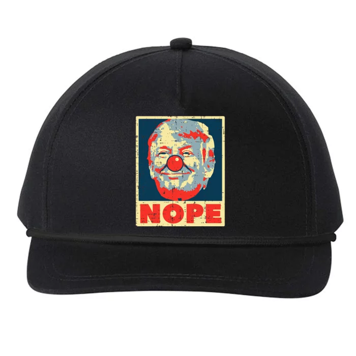 Nope Anti Trump Clown Impeach No Donald Snapback Five-Panel Rope Hat