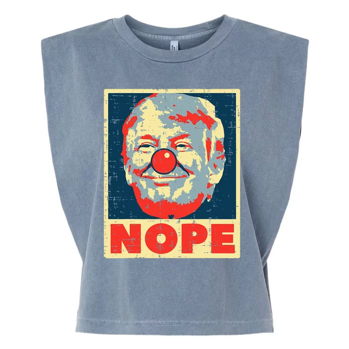 Nope Anti Trump Clown Impeach No Donald Garment-Dyed Women's Muscle Tee