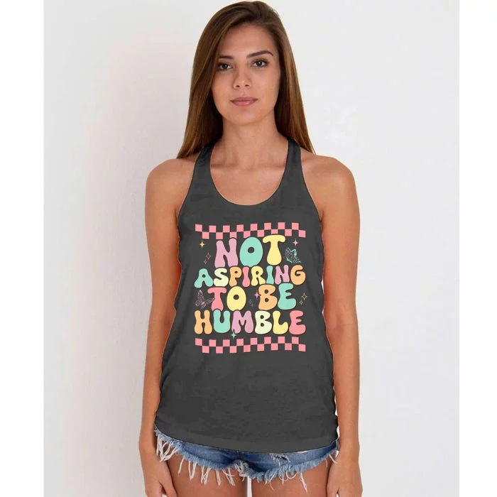 Not Aspiring To Be Humble Groovy Women's Knotted Racerback Tank