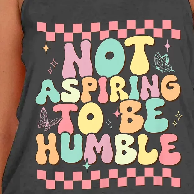 Not Aspiring To Be Humble Groovy Women's Knotted Racerback Tank