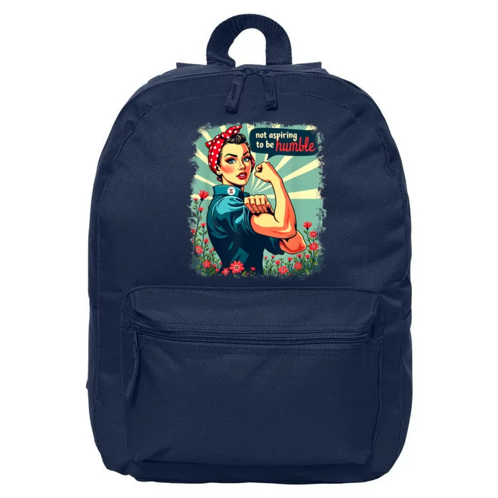 Not Aspiring To Be Humble Kamala Harris Feminist Woman 16 in Basic Backpack