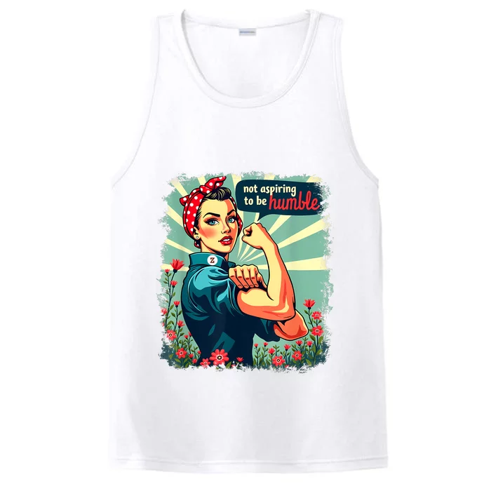 Not Aspiring To Be Humble Kamala Harris Feminist Woman Performance Tank