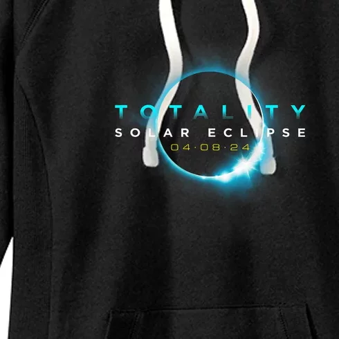 North American Total Solar Eclipse 2024 Totality 04.08.24 Women's Fleece Hoodie