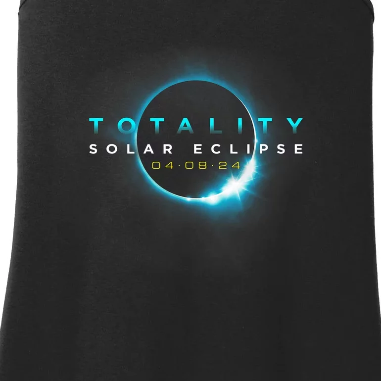 North American Total Solar Eclipse 2024 Totality 04.08.24 Ladies Essential Tank