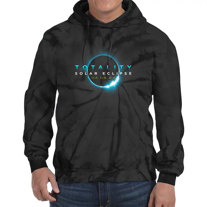 North American Total Solar Eclipse 2024 Totality 04.08.24 Tie Dye Hoodie