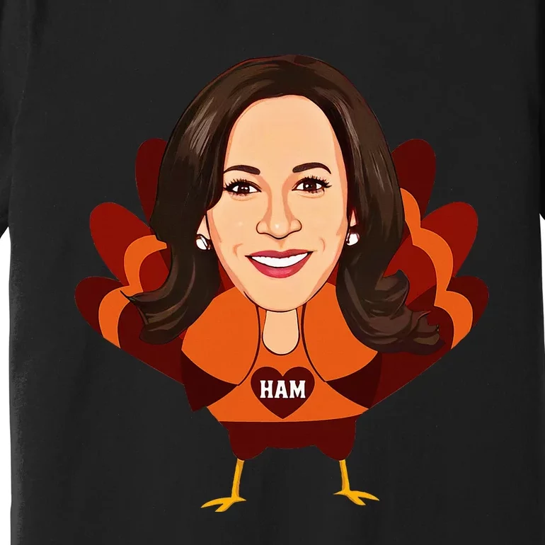 Not A Turkey Thanksgiving Kamala Harris Disguise Premium T-Shirt