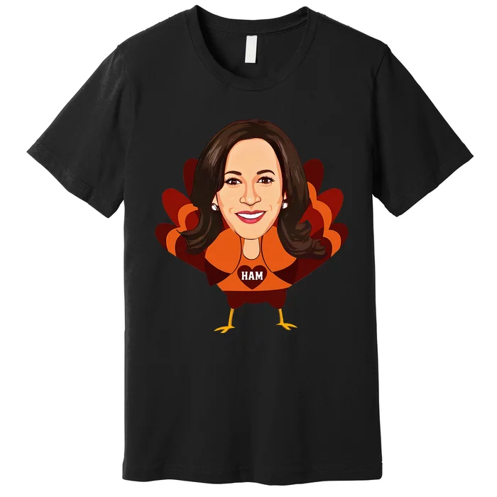 Not A Turkey Thanksgiving Kamala Harris Disguise Premium T-Shirt