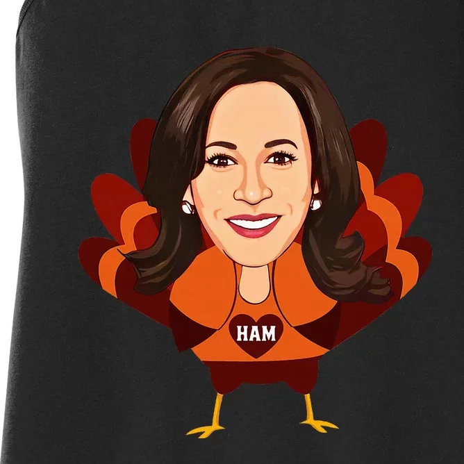 Not A Turkey Thanksgiving Kamala Harris Disguise Women's Racerback Tank