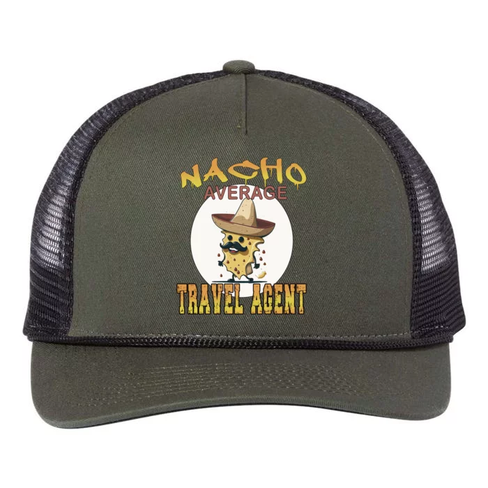 Nacho Average Travel Agent Worker Appreciation Week Gift Retro Rope Trucker Hat Cap