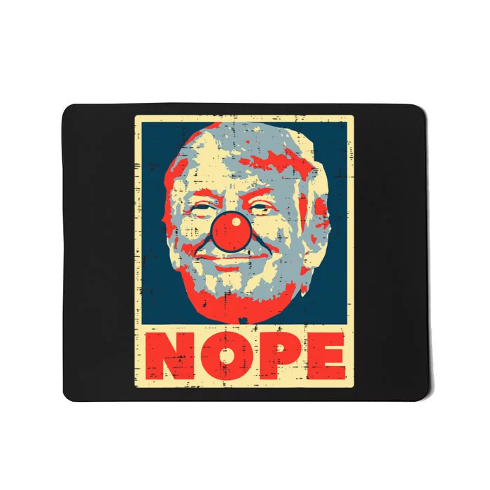 Nope Anti Trump Clown Vintage Retro Impeach No Donald Mousepad