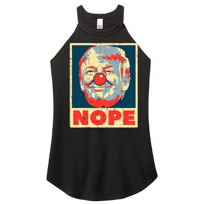 Nope Anti Trump Clown Vintage Retro Impeach No Donald Women’s Perfect Tri Rocker Tank