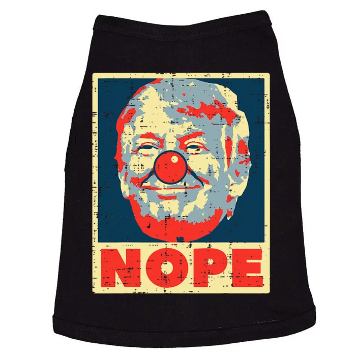 Nope Anti Trump Clown Vintage Retro Impeach No Donald Doggie Tank