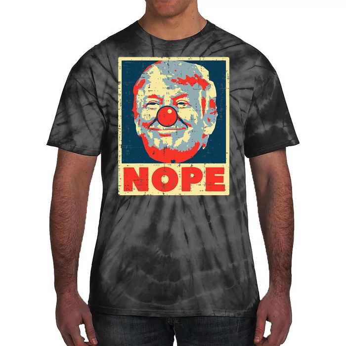 Nope Anti Trump Clown Vintage Retro Impeach No Donald Tie-Dye T-Shirt