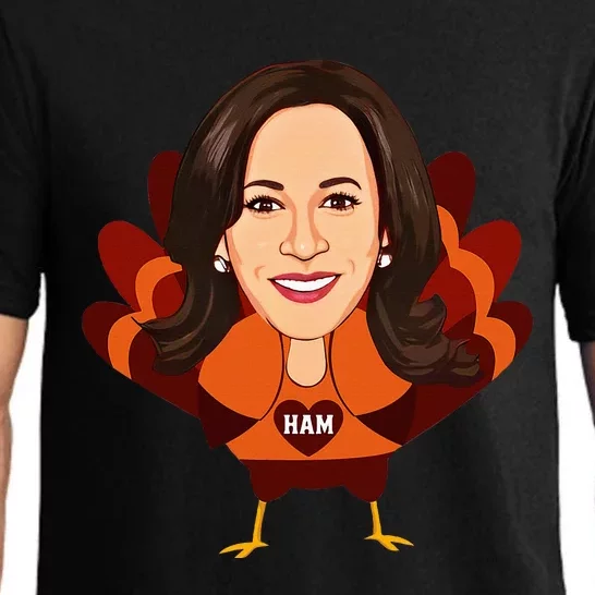 Not A Turkey Funny Thanksgiving Kamala Harris Disguise Meme Pajama Set