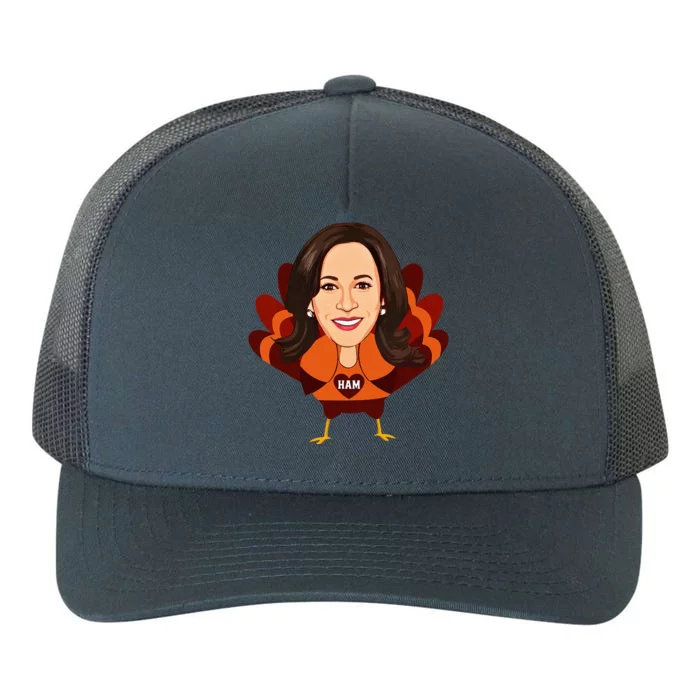 Not A Turkey Funny Thanksgiving Kamala Harris Disguise Meme Yupoong Adult 5-Panel Trucker Hat