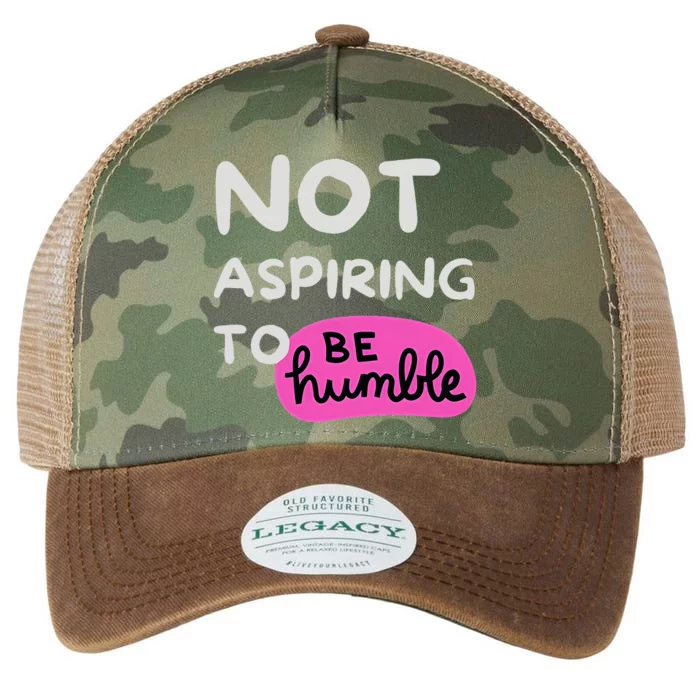 Not Aspiring To Be Humble Kamala Harris Feminist Message Legacy Tie Dye Trucker Hat