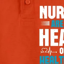 Nurses Are The Heart Of Healthcare Great Gift Dry Zone Grid Performance Polo