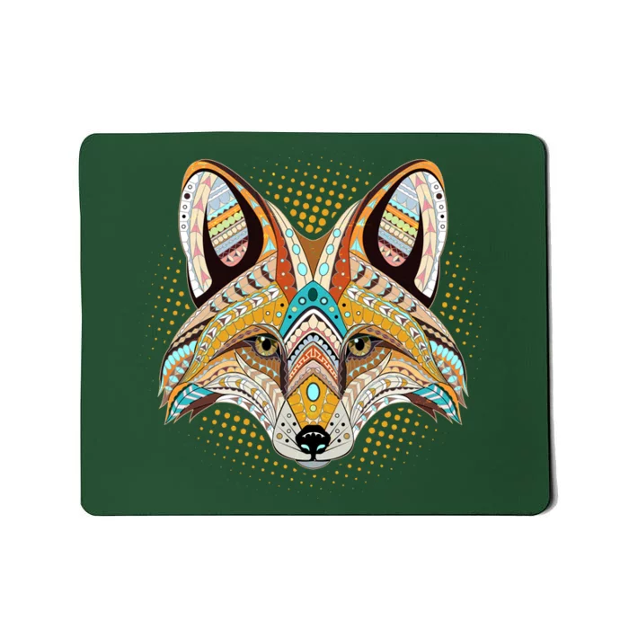 Native American Tribal Fox Face Mousepad