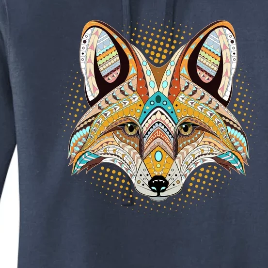 Native American Tribal Fox Face Women's Pullover Hoodie