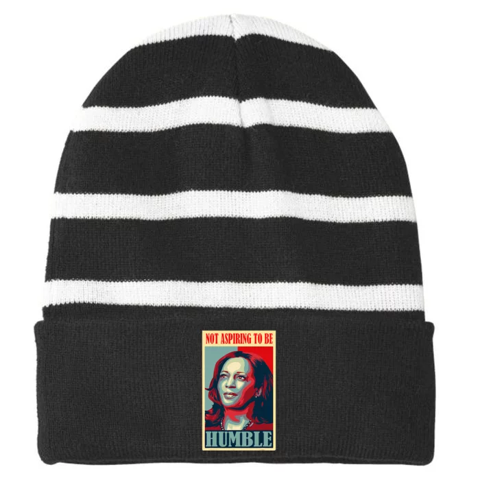 Not Aspiring To Be Humble Striped Beanie with Solid Band