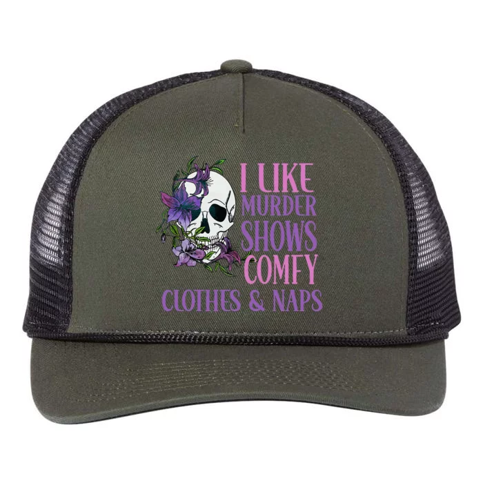 Naps And True Crime Women I Like Murder Shows Comfy Clothes Retro Rope Trucker Hat Cap