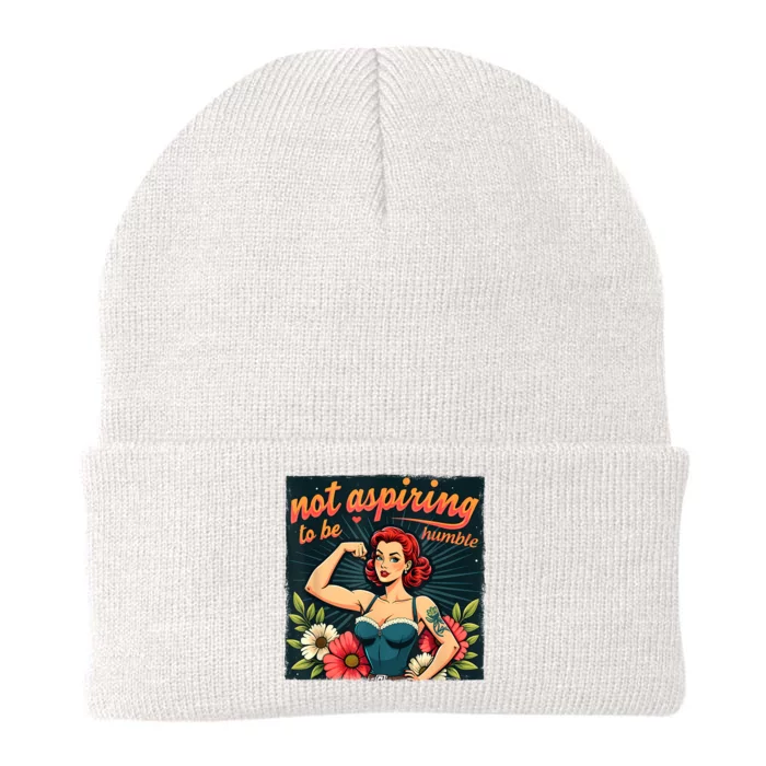 Not Aspiring To Be Humble Feminist Woman Kamala Harris Knit Cap Winter Beanie