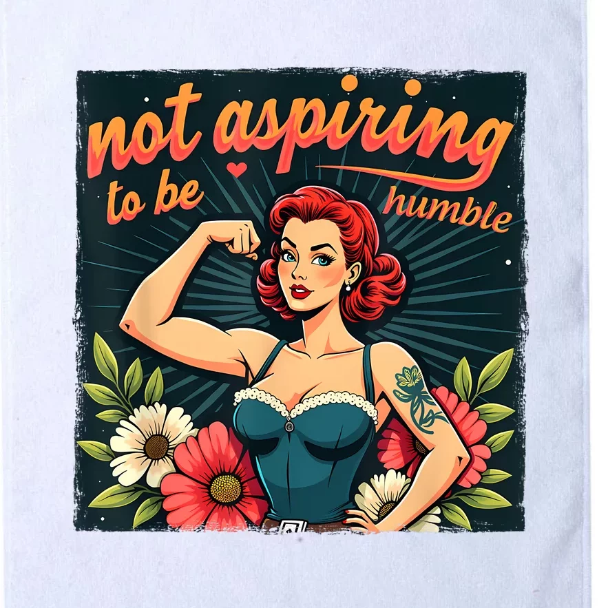 Not Aspiring To Be Humble Feminist Woman Kamala Harris Platinum Collection Golf Towel