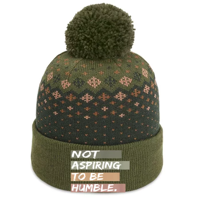 Not Aspiring To Be Humble Kamala Harris Message The Baniff Cuffed Pom Beanie