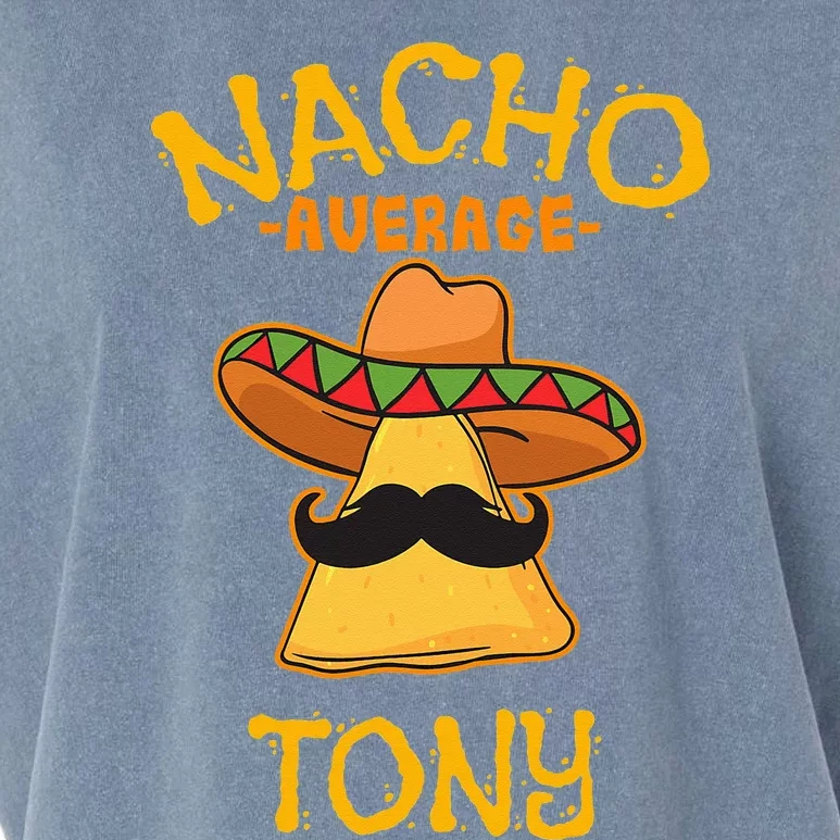 Nacho Average Tony Personalized Name Funny Taco Garment-Dyed Women's Muscle Tee