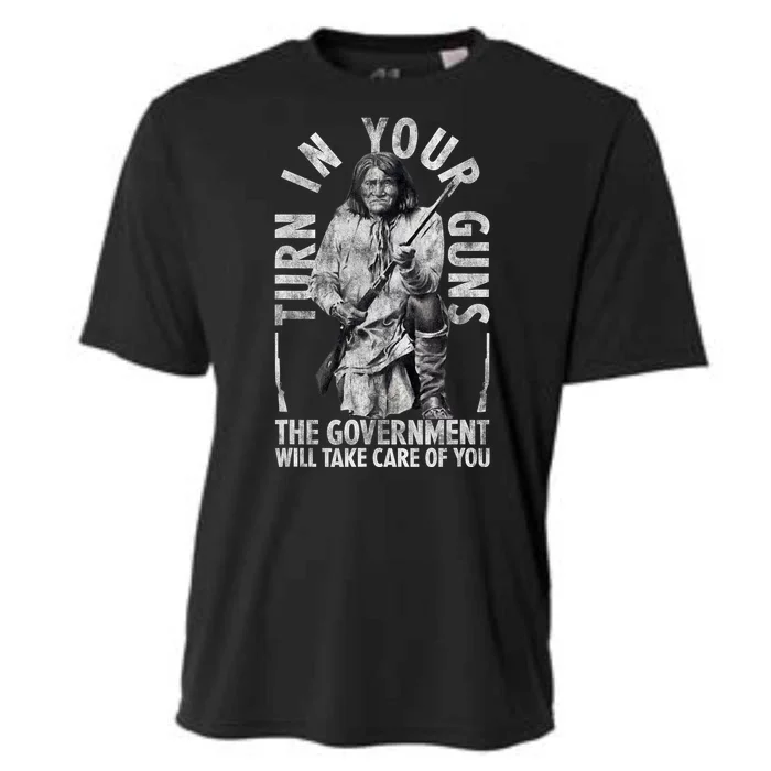 Native America Turn Your Guns Government Take Care Of You Cooling Performance Crew T-Shirt