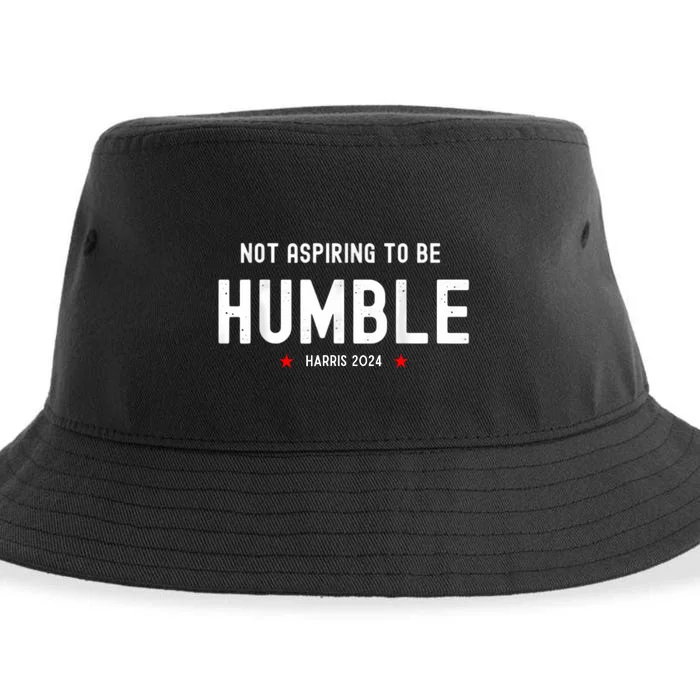 Not Aspiring To Be Humble Kamala Harris Feminist Message Sustainable Bucket Hat