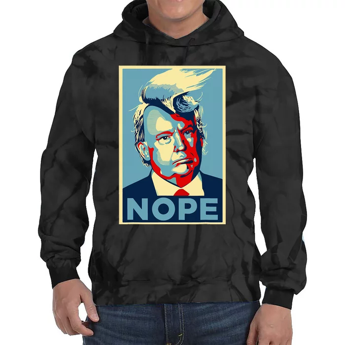 Nope Anti Trump Funny Trump Hair Tie Dye Hoodie