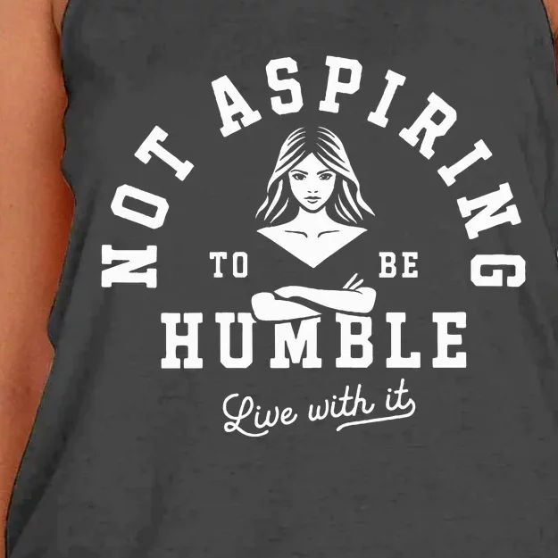 Not Aspiring To Be Humble Women's Knotted Racerback Tank