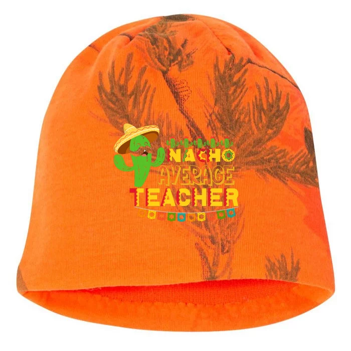 Nacho Average Teacher, Cinco De Mayo Mexican Fiesta Funny Kati - Camo Knit Beanie