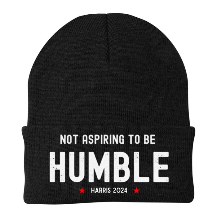 Not Aspiring To Be Humble Kamala Harris Feminist Message Knit Cap Winter Beanie