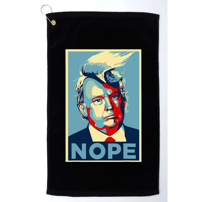 Nope Anti Trump Trump Hair Platinum Collection Golf Towel