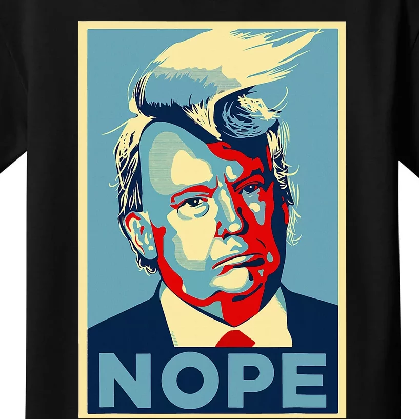 Nope Anti Trump Trump Hair Kids T-Shirt