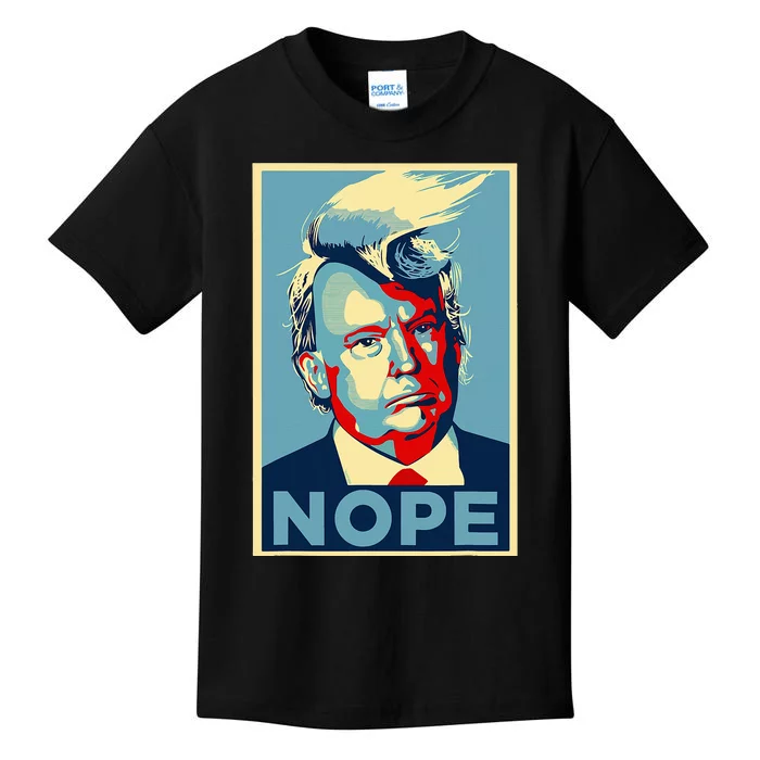 Nope Anti Trump Trump Hair Kids T-Shirt