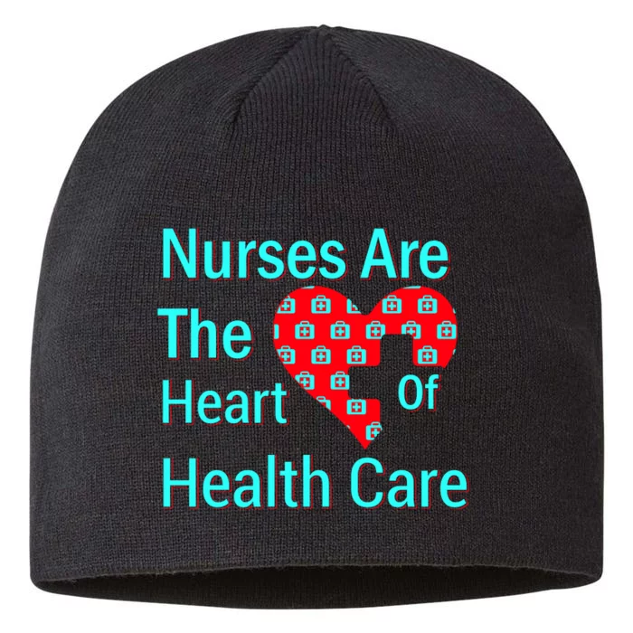 Nurses Are The Heart Of Health Care 8 1/2in Sustainable Knit Beanie