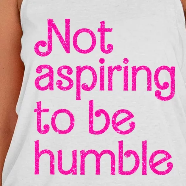 Not Aspiring To Be Humble Kamala Quote Women's Knotted Racerback Tank