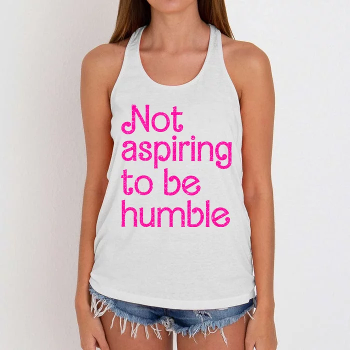 Not Aspiring To Be Humble Kamala Quote Women's Knotted Racerback Tank