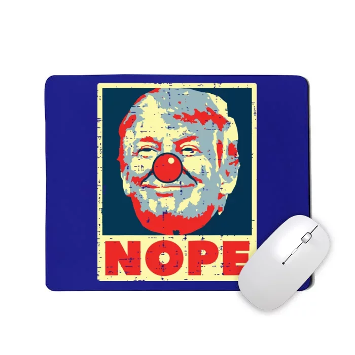 Nope Anti Trump Clown Vintage Retro Impeach No Donald Mousepad