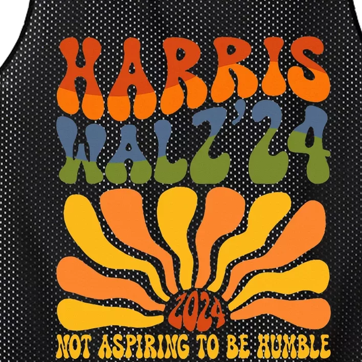 Not Aspiring To Be Humble Kamala Harris Feminist Harris Walz Mesh Reversible Basketball Jersey Tank