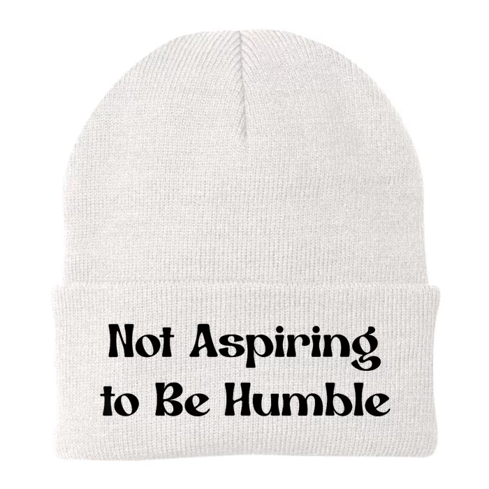 Not Aspiring To Be Humble Retro Kamala Harris Feminist Funny Knit Cap Winter Beanie