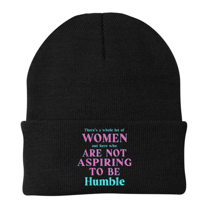 Not Aspiring To Be Humble Kamala Harris Feminist Message Knit Cap Winter Beanie