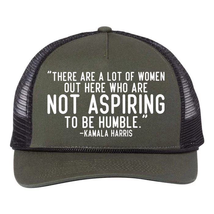 Not Aspiring To Be Humble Kamala Harris Retro Rope Trucker Hat Cap