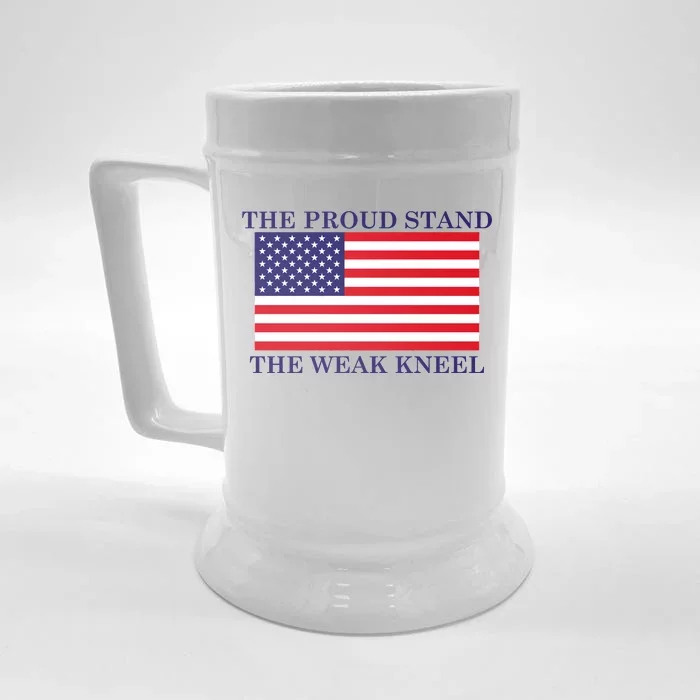 National Anthem The Proud Stand The Weak Kneel Front & Back Beer Stein